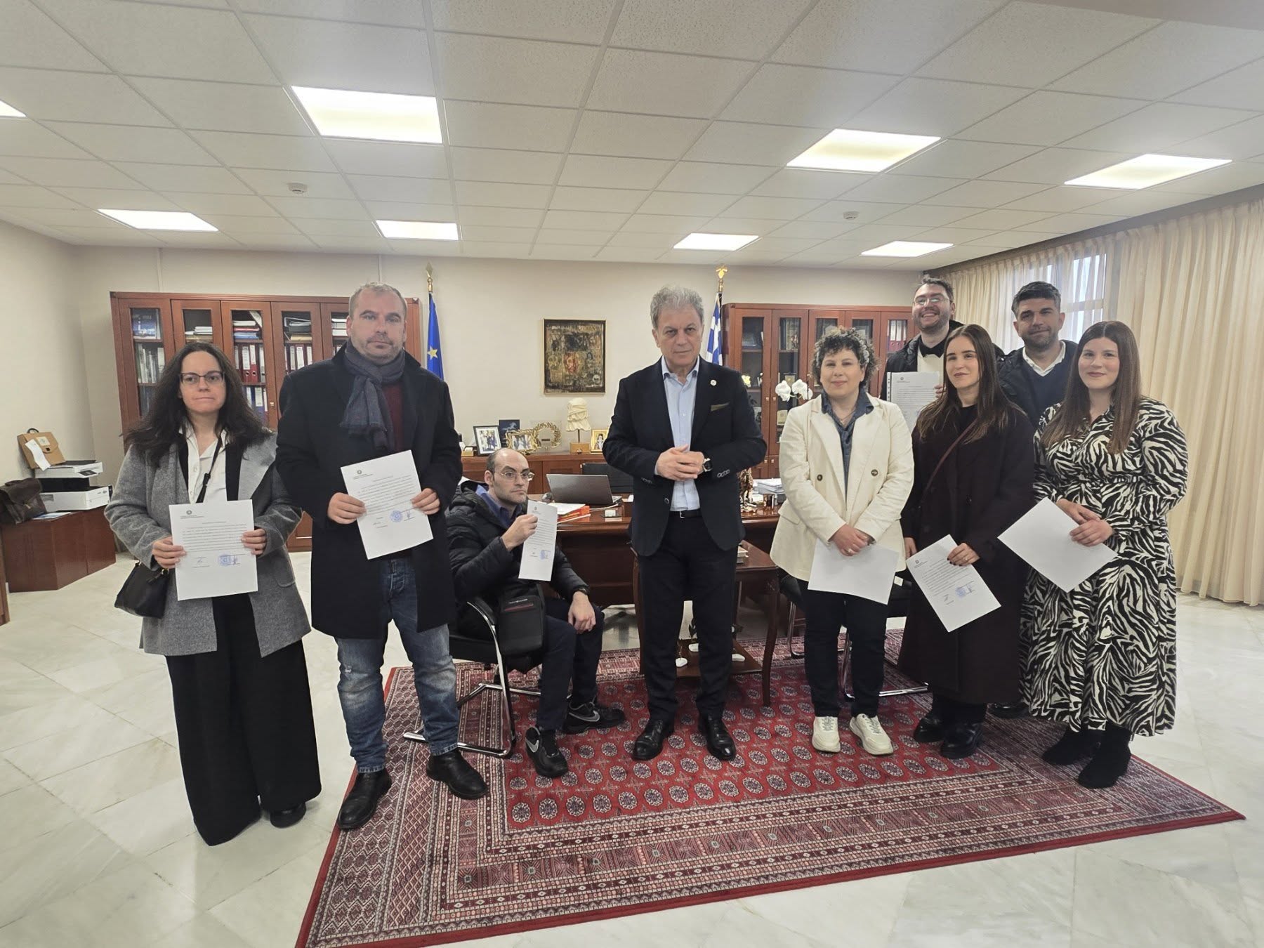 Η ορκωμοσία επτά  νέων υπαλλήλων πραγματοποιήθηκε σήμερα Πέμπτη 19 Μαρτίου 2026 …